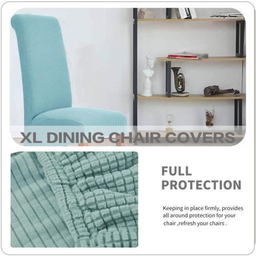 Deisy Dee Stretch XL/Oversized Soft Spandex Extra Large Dining Room Chair Covers for Kitchen Dining，Removable Washable Chair Protectors Slipcovers (Baby Blue, 2)