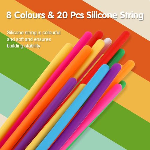 2pcs Sensory Activity Board, Double-Sided Silicone Fidget Toys for Kids 3  & Adults, Sensory Toys for Anxiety, ADHD, Autism, Calming, Includes Travel Bag & 20 Strings, Yellow & Green