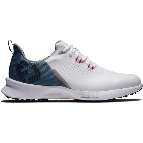 FootJoy, White with Gray and Red patterns, Men's 11 FJ Fuel Golf Shoe