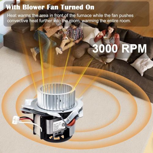 Hiorucet 326628-761 Inducer Motor Kits, Furnace Draft Inducer Motor Assembly Parts for Carrier Bryant Payne 326628-761 326628-711 3266828-701, Packard 66761 with Blower Wheel, Mounting Bracket, Gasket