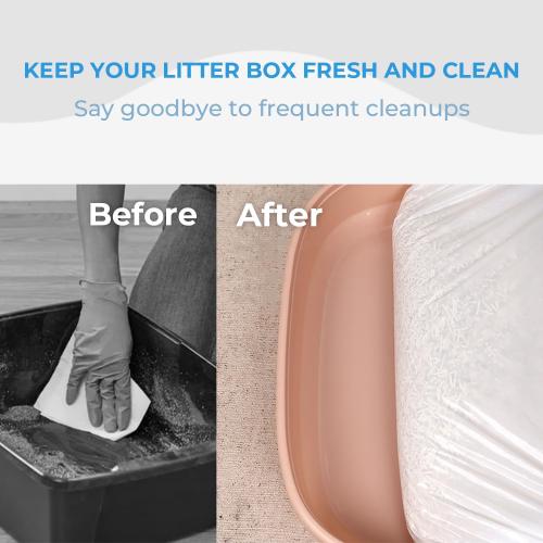 120 Pack Cat Litter Bags with Drawstring, Compatible with Litter-Robot 3/4 Heavy Duty Cat Litter Box Liners Waste Bags Replacement -25x 15.6