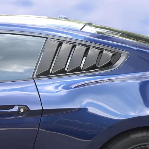 Black Quarter Side Window Louvers Sun Shade fit for Ford Mustang 2015  Window Louvers Scoop Vent Panel Exterior Accessories