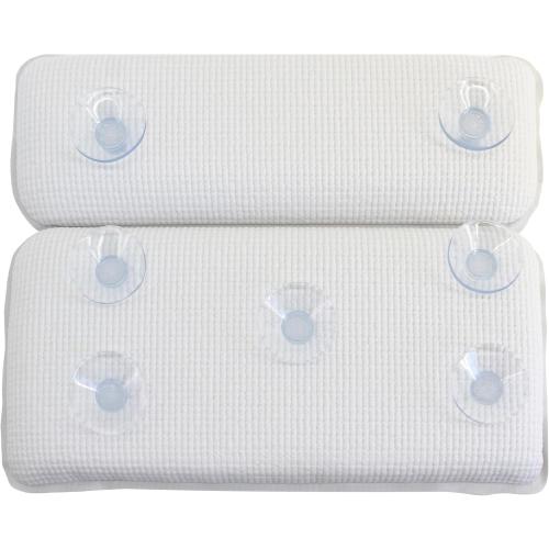 Splash Home Sooth Double Chamber Vinyl Spa Pillow, Machine Washable, 14.6 x 11.8, Taupe