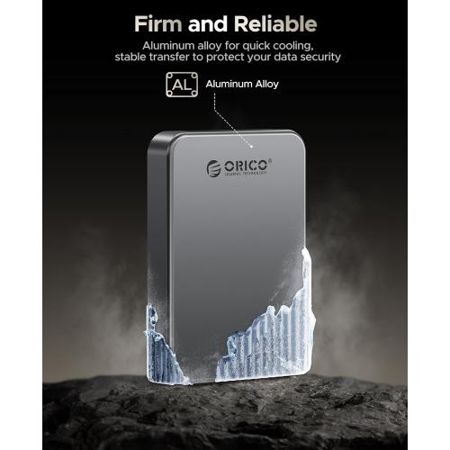 ORICO 1TB Magnetic Portable SSD, Metal Body, 4K 120 fps ProRes HDR Record and Store, Up to 460MB/s, USB C&A 2 in 1 Cable, External SSD Compatible with iPhone 16 Pro Max, Tablet, Computer - K5PLUS