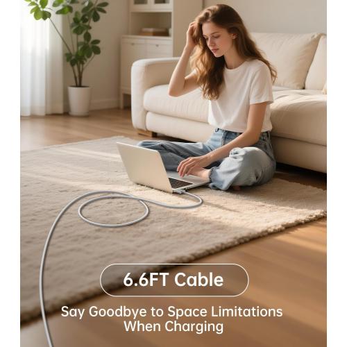140W Charger for MacBook Pro 16/14 inch Mac Air 15/13 inch 【Original Quality】 2021-2025 M1–M4 2m/6.6FT Magnetic 3 Cable LED & Type C Fast Charger Power Adapter (Between 2021-2025)