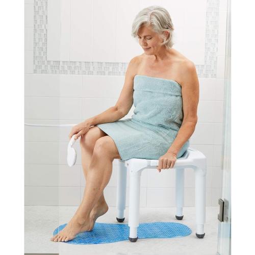 Carex Universal Bath Seat and Shower Chair, Heavy Duty Shower Bench for Bathtub, Safety Bath Seat Stool for Seniors and Disabled, Supports up to 400 lbs, Adjustable Height Shower Bench for Inside Tub