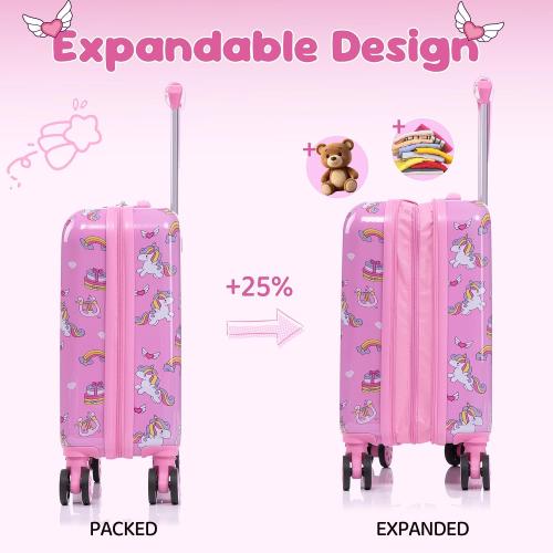 Rosamo 16’’ Kid’s Luggage Set with Spinner Wheels, Hardside with Suitcases,6 Piece ‼️used‼️