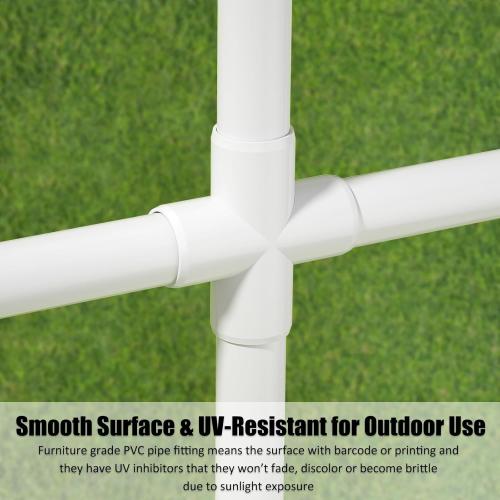 20PCS 4 Way Cross PVC Fittings 1/2Inch, SCH40 Furniture Grade Elbow Fitting Heavy Duty PVC Pipe Connector for Water Supplies, DIY Garden Shelf & Greenhouse