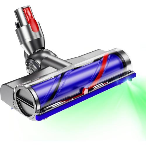 Vacuum Head Replacement for Dy-Son V10, V7, V8, V11, V15 Direct Drive Motor-Head Brush Roller for Dyson Vacuum Attachments Parts LED Headlights 270° Torque Brush Head for Hardwood Floor and Carpet