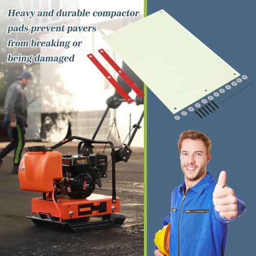 56035-047 Compactor Pad, Construction Zone Plate Compactor Pad, Pavers Plate Tamper Pad, Plate Compactor Pad for Pavers