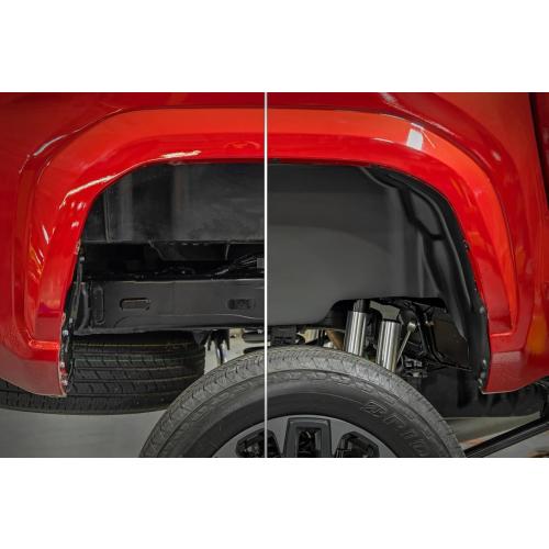 Rough Country Rear Wheel Well Liners for Toyota Tacoma (2024-2025) - Heavy-Duty Rear Fender Liners for Mud & Debris Protection, Made in USA