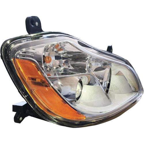 Replacement Passenger Right Side Headlight Chrome Trim With Projector Low Near Beam Headlamp Assemble Complete for Kenworth T680 2013-2020