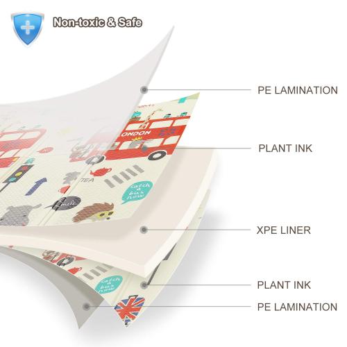 78 X 70 Baby Play Mat Floor Mat Foam Playmat, Non-Toxic Foldable Waterproof Crawling Mat for Toddlers and Infants