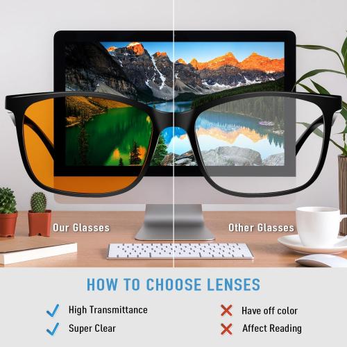 Okany Blue Light Blocking Glasses Gaming Computer Glasses Powerful Professional Screen Filter