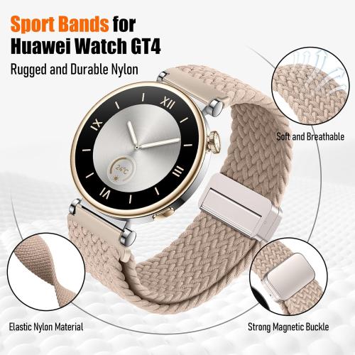 18mm Braided Bands for Garmin Venu 3S 2S/Venu 4 41mm/Vivoactive 4S/Vivomove 3S/Forerunner 265S/255S Band Women,18mm Quick Release Magnetic/Parachute Buckle Woven Fabric Nylon Sport Watch Strap