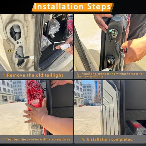 LED Tail Lights Taillights Assembly for 2019-2021 Toyota RAV4 Outer Left, Red Rear Brake Signal Plate Tail Lamp Replacement With Bulb and Harness 2020 19 20 21, Outer Left Driver Side