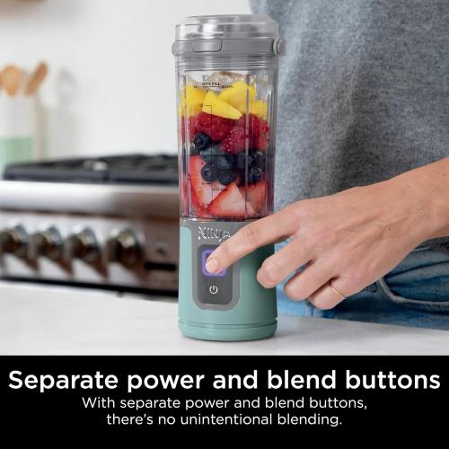 Ninja Blast 16 oz. Personal Portable Blender with Leak Proof Lid and Easy Sip Spout, Perfect for Smoothies, Cordless, USB-C Rechargeable, Dishwasher Safe Parts (Renewed) (Forest Green)