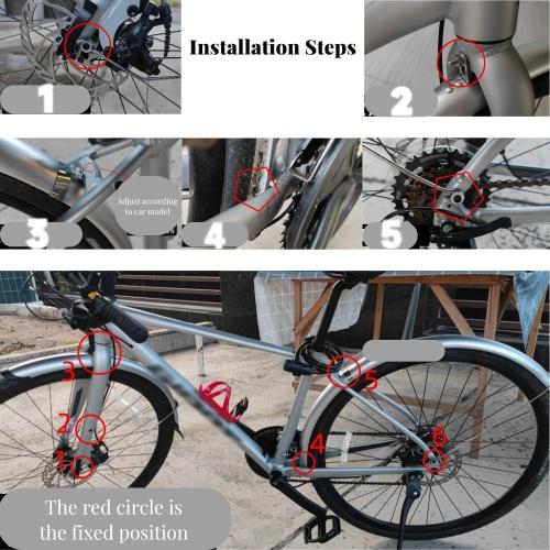 Bike Fenders Full Bike Mudguard Set 26 x 1.95/2.0/2.1 for Mountain Bike Front and Rear Mudguards（26''×60MM）