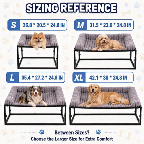 Adjustable Bedside Dog Bed for Small Dogs