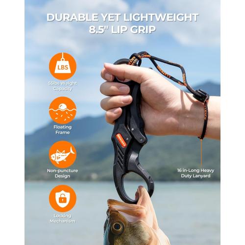 KastKing SteelStream Fishing Tool Set, Fishing Gear - Corrosion Resistant Fishing Pliers, Fillet Knife, Fishing Scissors, Fish Lip Gripper, Multi-Functional Jaw, Fishing Gifts for Men