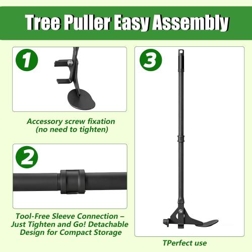 Small Tree Puller for ¼ to 2 Roots, Manual Lever Action Root & Sapling Puller Tool for Removing Small Trees and Shrubs，Saves Cost of Hiring Landscape Designers