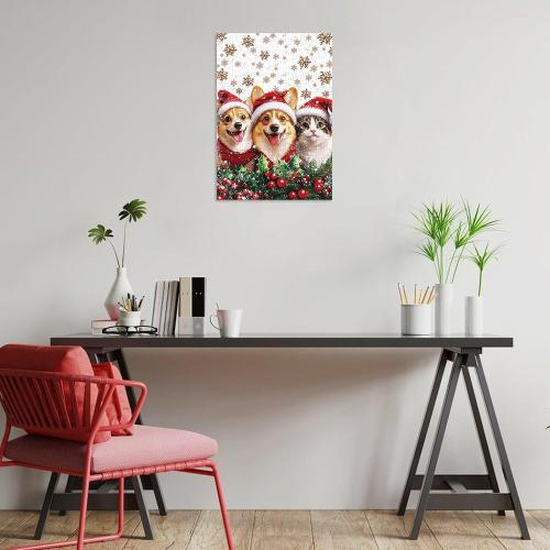 Great Jigsaw Puzzles for Adults 300 Pieces Christmas Dog and Cat Puzzles for Adults Toys Gift Family Decoration Kids Puzzle