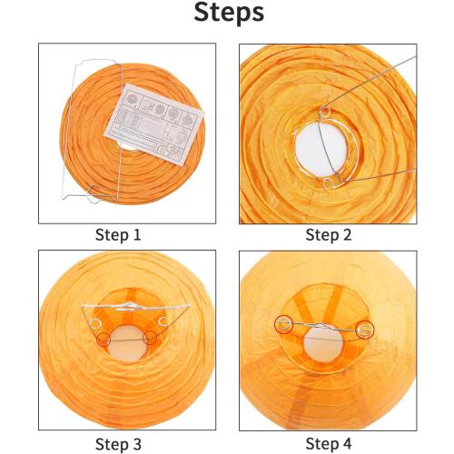 24pcs Hanging Round Paper Lanterns for Wedding Birthday Party Baby Showers Decoration Blue/White