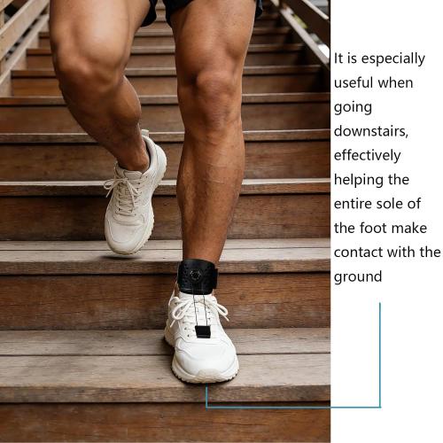 AFO Foot Drop Brace for Walking 2026 Upgraded - Soft Strap with Hard Shell, Reinforced Snap-Fit Lock, Support for Mild Foot Dragging, Tripping, Abnormal Posture, Black
