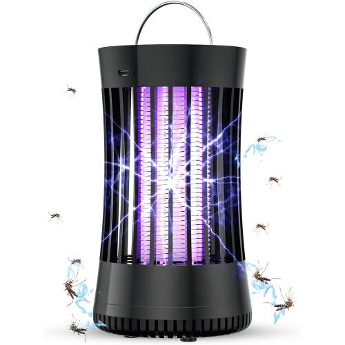 (WHITE )AICase Portable USB Electronic Rechargeable Mosquito Killer Lamp/Bug Zapper for Summer Trip,Outdoor Camping,Patio,Home and Garden,Trap Indoor,Moth Trap/Bug Killer/Mosquito Killer Light(white)