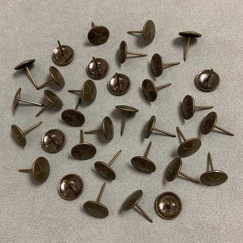 Upholstery Tacks, Furniture Upholstery Nails for Decorative, 100 PCS 5/8 inch Upholstery Decorative Tack for Furniture DIY Decorative, Home Decor, Antique Brass