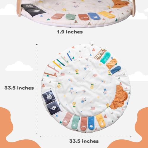 MOVA Baby Play Gym Baby Play Mat for Babies 0-6 0-12 Months Baby Tummy Time Play Mat Infant Play Mat for Babies Baby Activity Mat Gym for Floor Baby Playmat for Babies Newborn Play Mat Gift Boys Girls