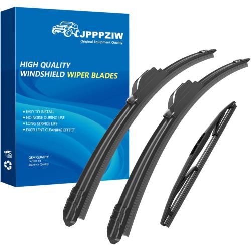 CJPPPZIW® Windshield Wipers-26 24 16 Replacement for 2019 2020 2021 2022 2023 Honda Passport OEM Quality Premium All-Season Front Rear Wiper Blades (Pack of 3)