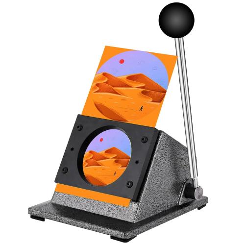 Paper Puncher (35mm Cutting Die: for 25mm/1 Round Button) Circle Paper Cutter, Precise Graphic Punch Die Cutter