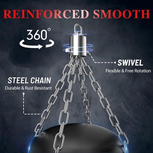 Punching Bag for Adults, 4FT Oxford Heavy Boxing Bag Set, Punching Bag with 12OZ Boxing Gloves, Chains, Hand Wraps, etc. Suitable for MMA Karate Kickboxing Boxing - Unfilled
