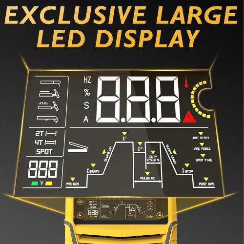 TOOLIOM CUT/HF TIG/Pulse TIG/Spot Welding/Stick 5 in 1 Portable Welding Machine: 50A Air Plasma Cutter, 200A TIG Welder, 180A Stick Welder, with Dual Voltage 110&220V
