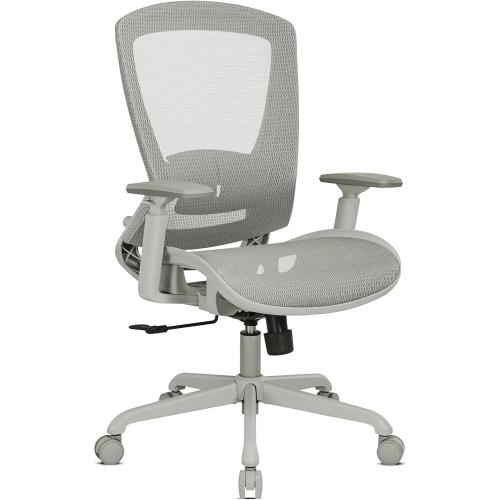 ELABEST Mesh Office Chair,Ergonomic Computer Desk Chair,Sturdy Task Chair- Adjustable Lumbar Support & Armrests,Tilt Function,Comfort Wide Seat,Swivel Home Office Chair (Grey Frame Grey Mesh)