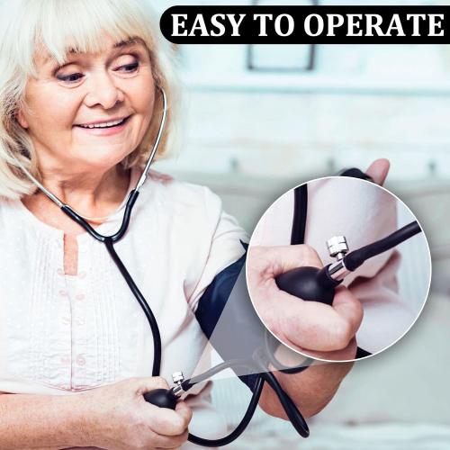 Fabbay 1 Set Blood Pressure Bulb Pump Replacement Rubber Inflation Bulb Adjustable Blood Pump Monitor Manual Pressure Hand with Tubing Air Valve for Sphygmomanometer