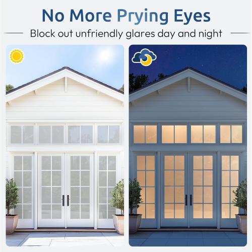 rabbitgoo Window Privacy Film with Tools, Pure, 17.5 x 78.7