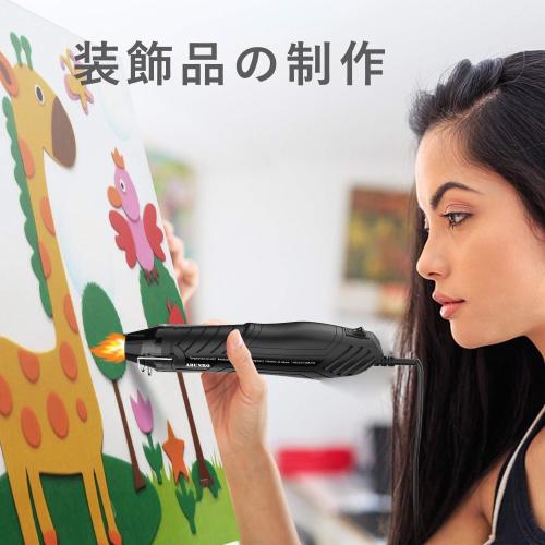 Mini Heat Gun, 2-Temp Settings 482℉ & 662℉（250℃& 350℃), 6.6FT Long Cable Fast Heat Hot Air Gun Tool with Reflector Nozzle, Overload Protection for Crafting, Vinyl Wrap and Shrink Tubing