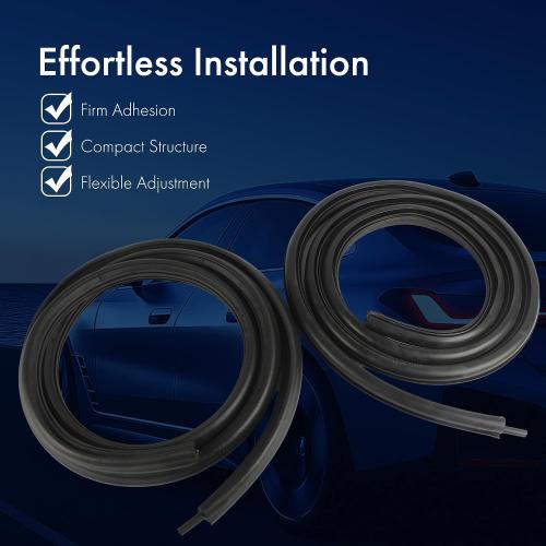 Rear Door Weatherstrip Seal - Compatible with 07-14 GMC Yukon XL 1500/2500, 07-14 Chevy Suburban 1500/2500/Avalanche, 07-13 Cadillac Escalade EXT (Right)