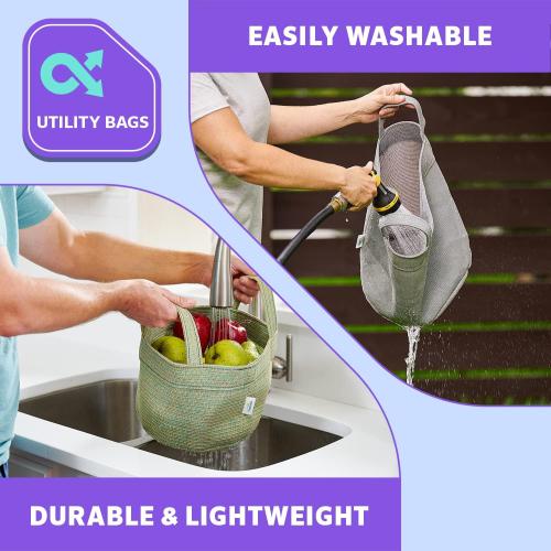 Coolaroo 3-PacK 2-GALLON GrOW Bags, Steel Grey