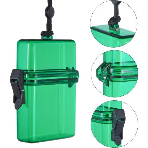 Outus 3 Pcs Waterproof ID Badge Holder Case, Green, Yellow, Purple