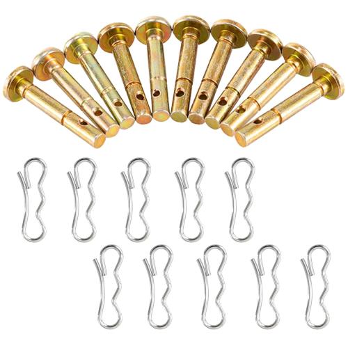 Biggun 10 Sets of Shear Pins & Cotter Pins for Snowblower - 738-04124 and 714-04040 Replacement Shear Pin Kits Compatible with MTD Craftsman Cub Cadet Troy Bilt Snowblowers