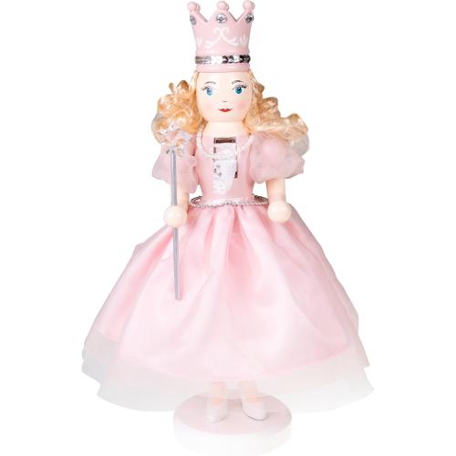 Clever Creations Sugar Plum Fairy 14 Inch Traditional Wooden Nutcracker, Festive Christmas Décor for Shelves and Tables