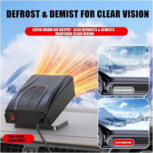 12v/24v Car Heater 150w Defogger Windshield Defroster Warmer Fan Auto Glass and Rapid Heating(24V)