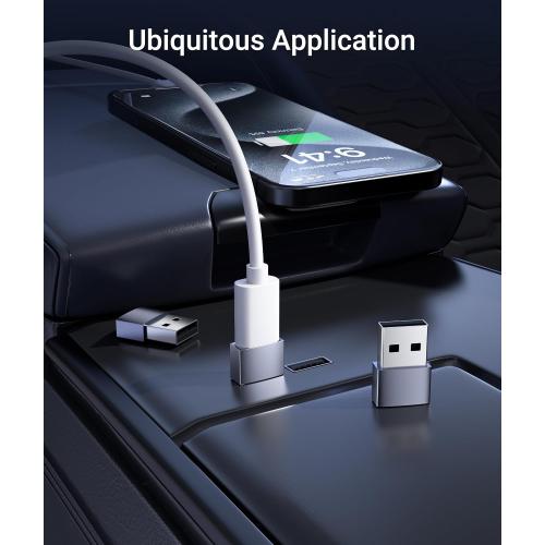 Syntech USB C Female to USB Male Adapter Pack of 3 [Travel Must Haves, Aluminum] USB C to USB Adapter, Type C Charger Cable Power Converter Compatible with iPhone 15 Apple Watch AirPods CarPlay, etc.