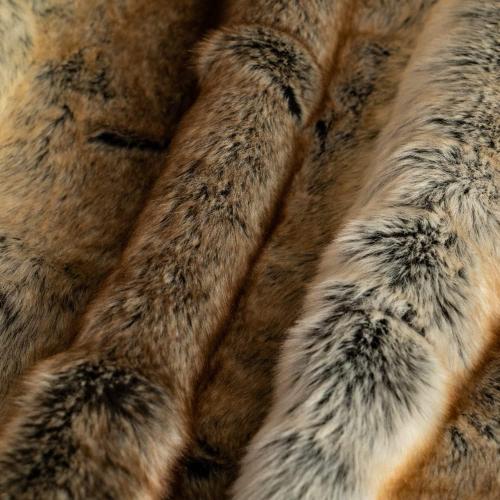 Luxury Brown Faux Fur Throw Blanket for Couch,50x60, Shaggy