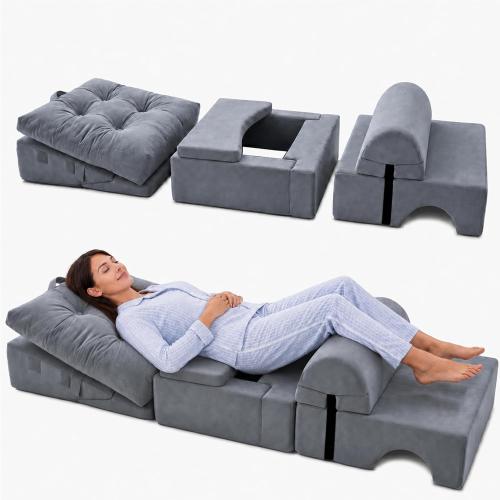 BBL Cushion, BBL Pillow After Surgery, Adjustable, Extra Thick, V-shape | Post Surgery Recovery Cushion to Prevent Bottoming Out, Almohada BBL, FSA&HSA Eligible