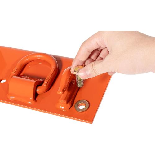 Bonbo Tractor Grab Hooks Compatible with Kubota Tractors - Bolted on Compact Tractor Bucket Grab Hooks with D Rings and 2 Receiver, Orange
