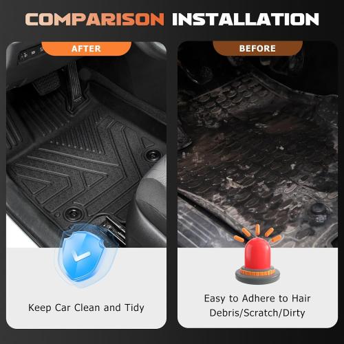 Floor Mats & Cargo Liner Custom Fit for 2020-2024 2025 Toyota Corolla/Corolla Hybrid Sedan (Not for Hatchback) All Weather Protection TPE Rubber Floor Mats Full Set Automotive Accessories, Black